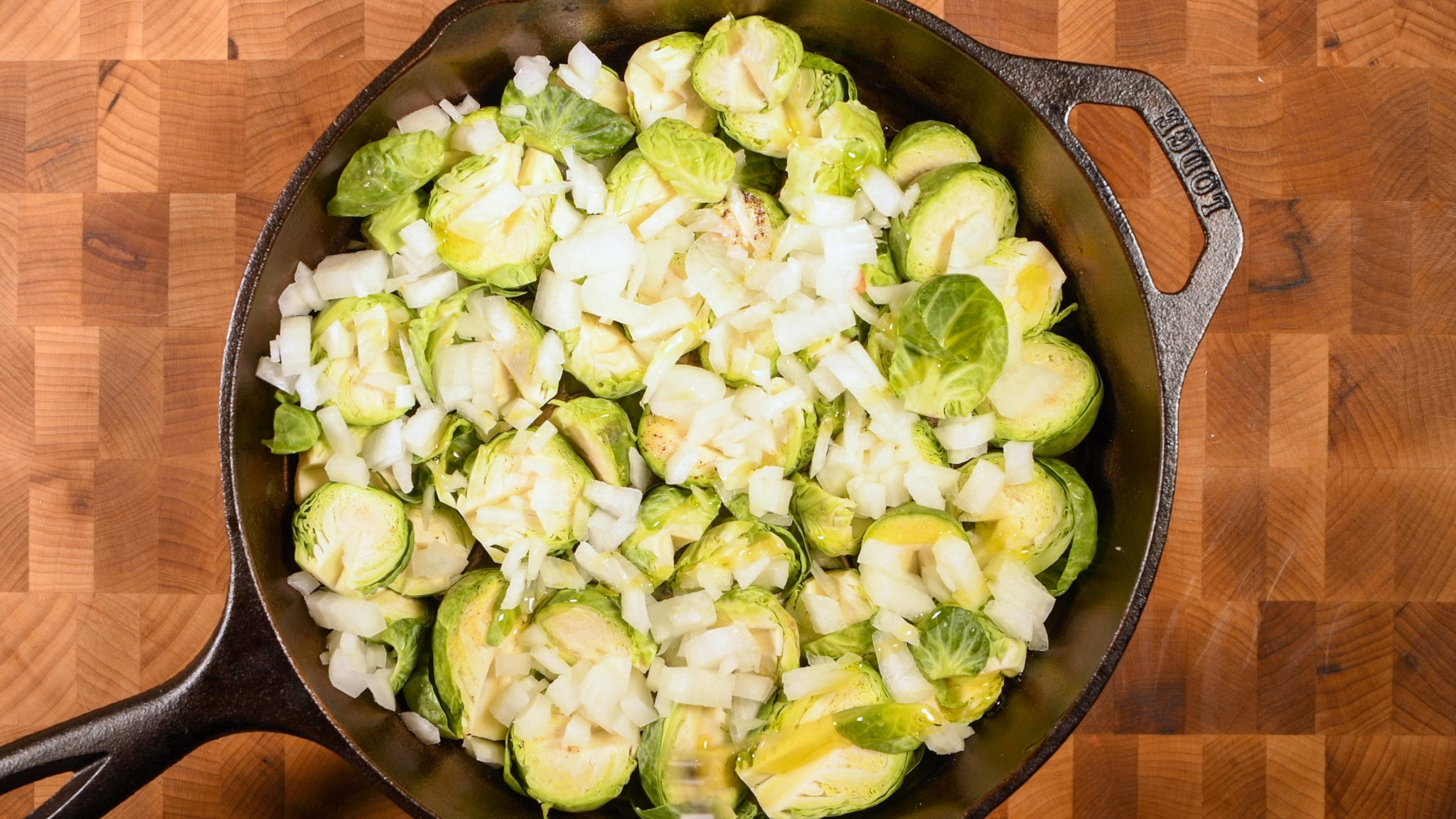 Brussels sprouts with onion