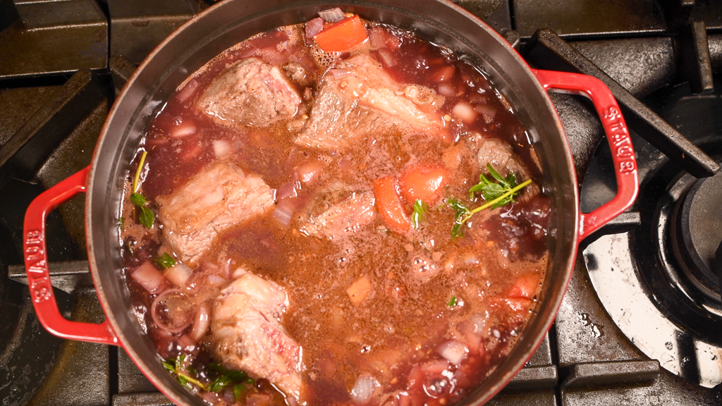 Add the Short Ribs to the Dutch Oven