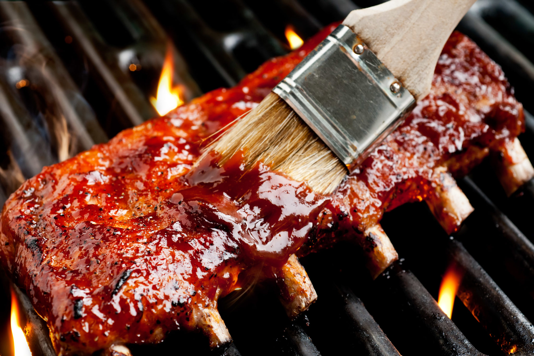 Brush the Baby Back Ribs With Your Favorite BBQ Sauce.
