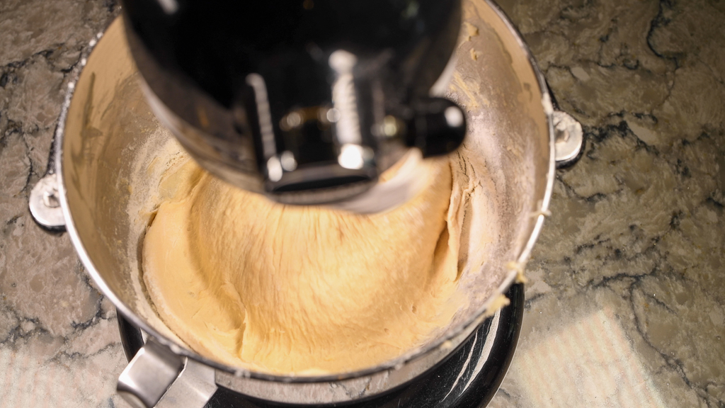 Brioche Dough in Mixer