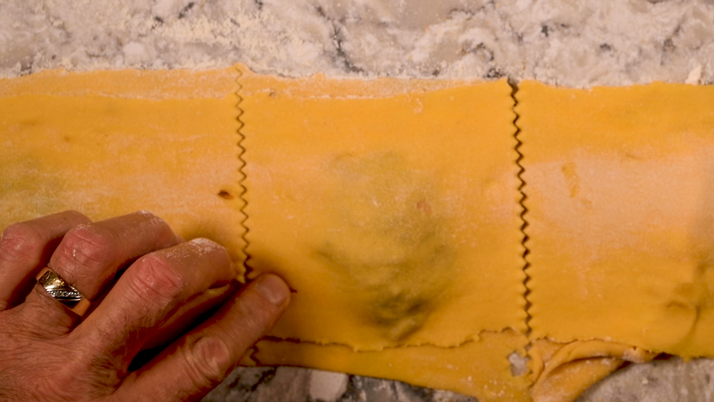 Cover With Another Strip of Dough and Cut