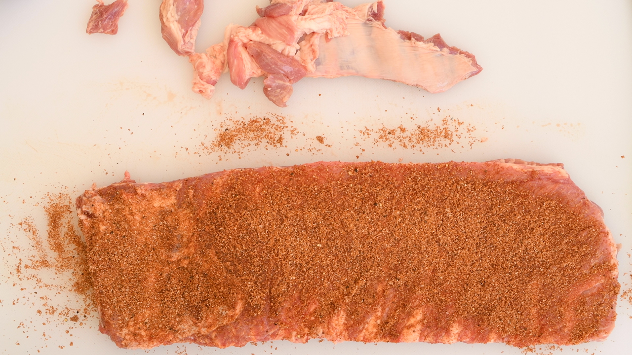 Add Dry Rub to Both Sides of the Ribs