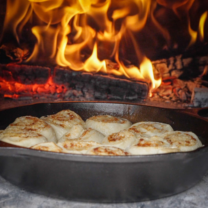 Cheesy Garlic Rolls in Wood-Fired Oven