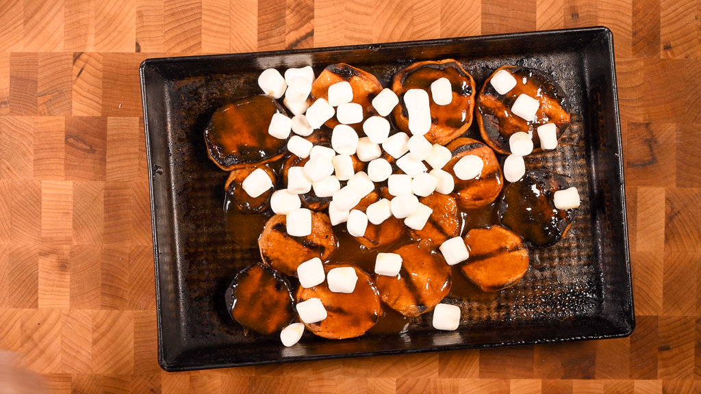 Grilled Sweet Potatoes & Marshmallows