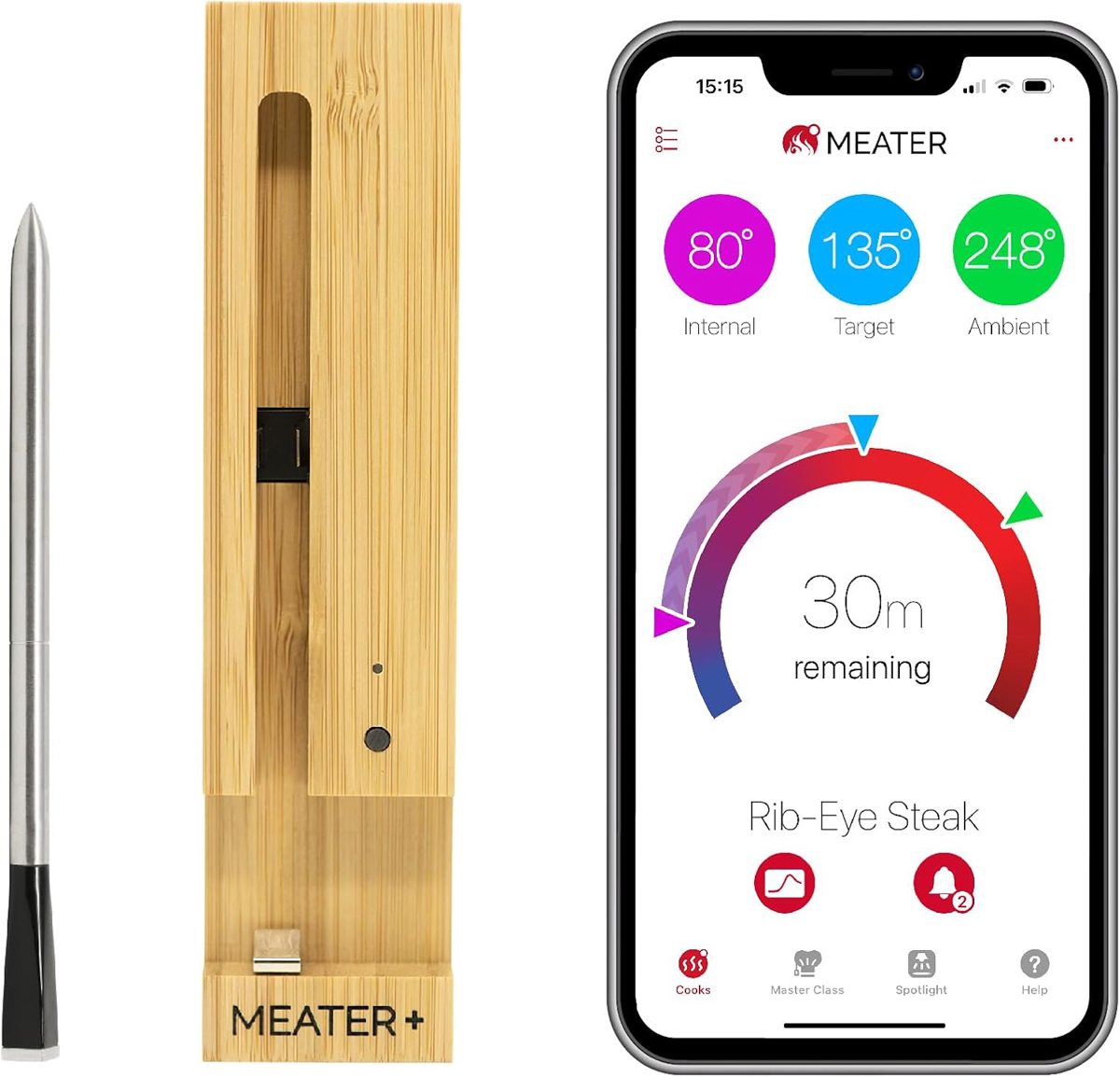 Meater thermometer.