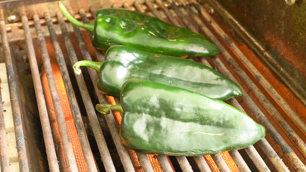 Roast the Poblano Peppers
