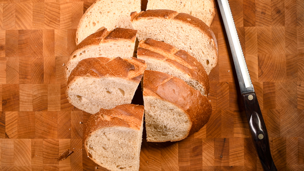 Cut sourdough bread