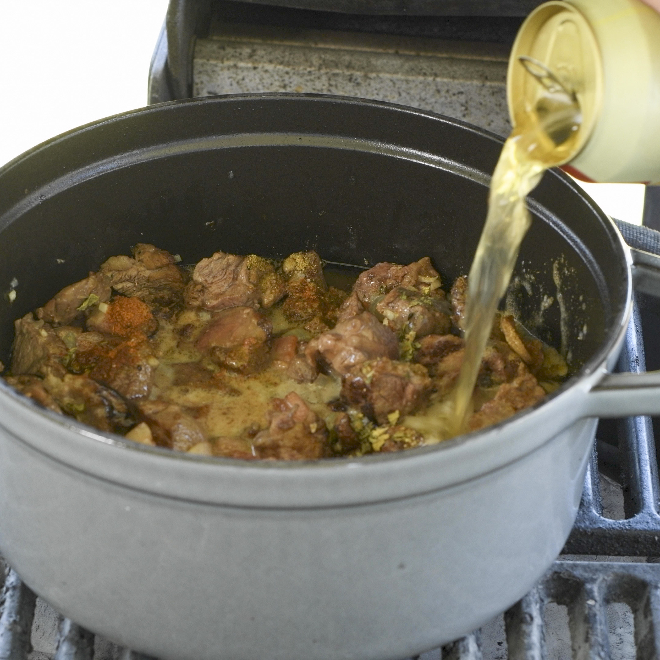 Add the beer.