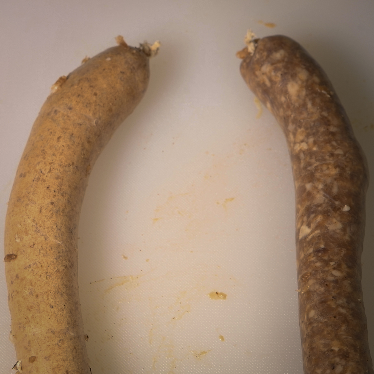 Sausage on the left has the wrong texture.