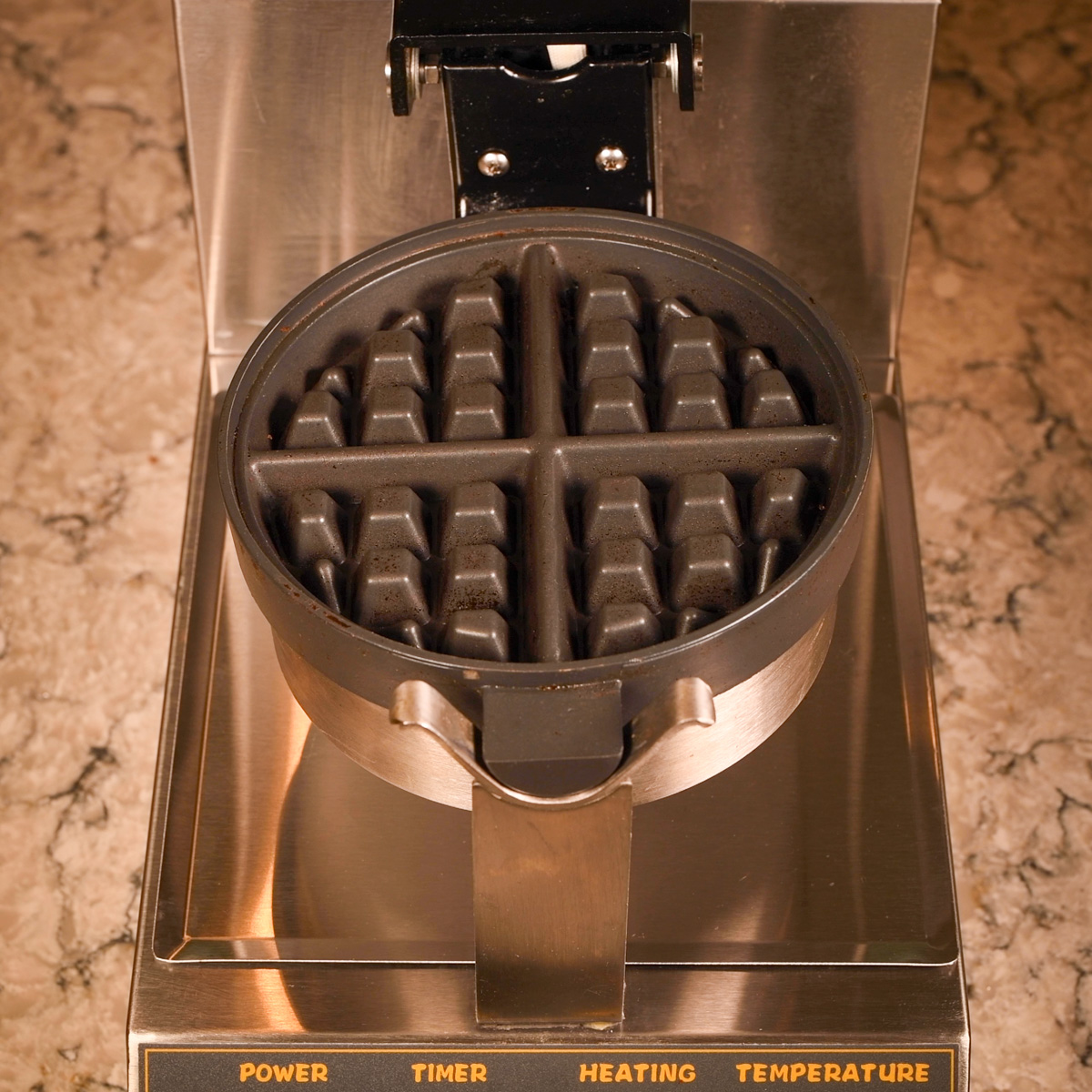 Belgian waffle maker that flips over.