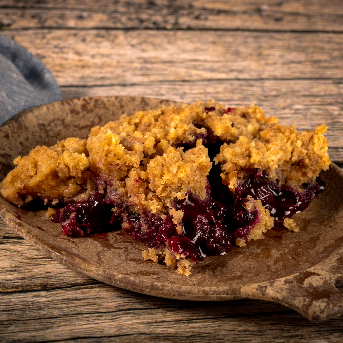 Blueberry crisp.