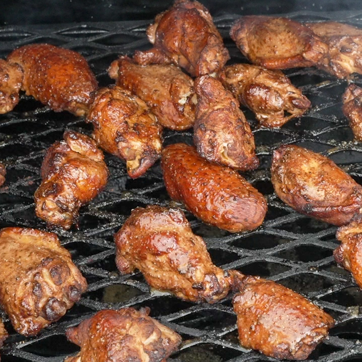 Finish the wings in a hot smoker.