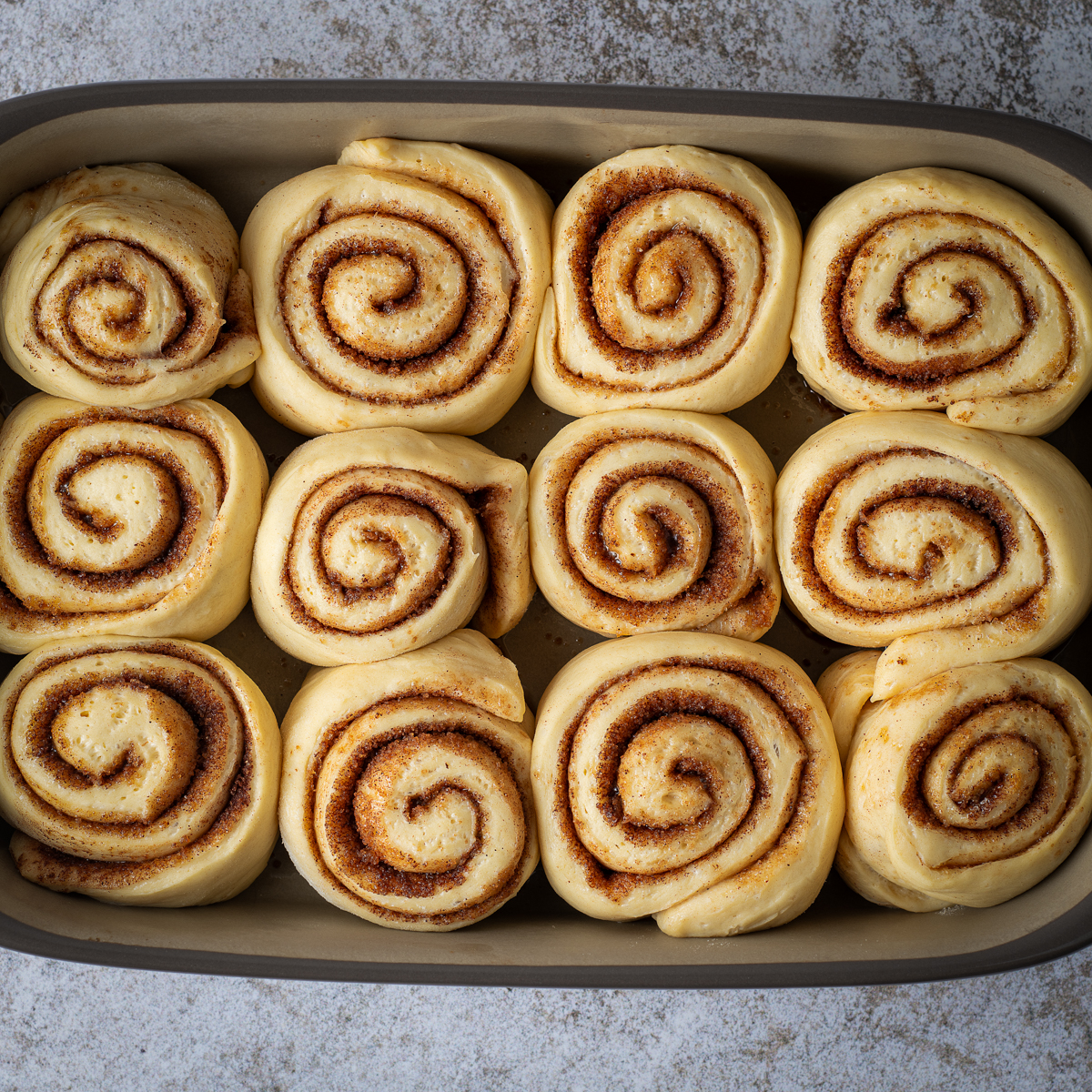 The rolls will expand in the second rise.