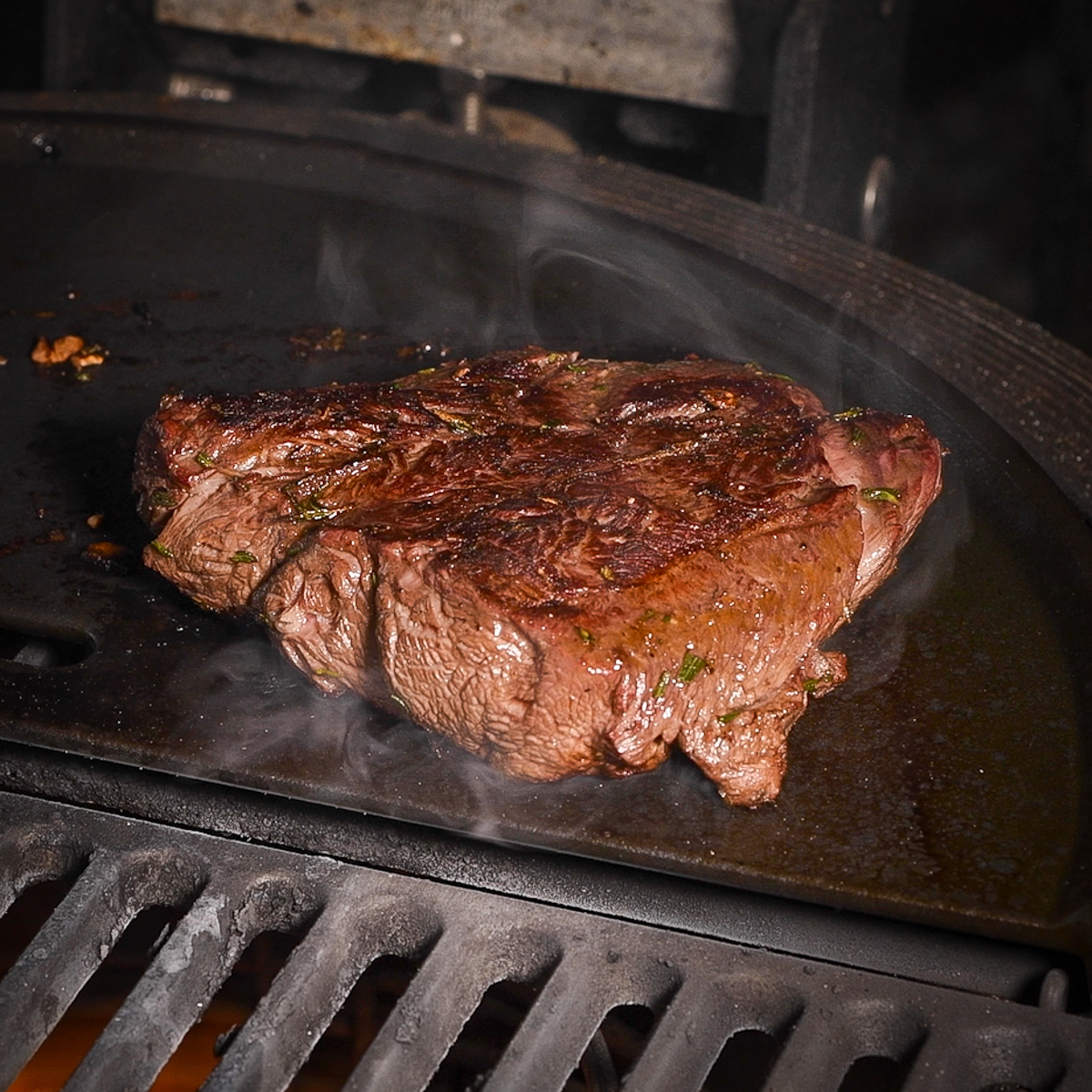 Flat iron steak ready to serve