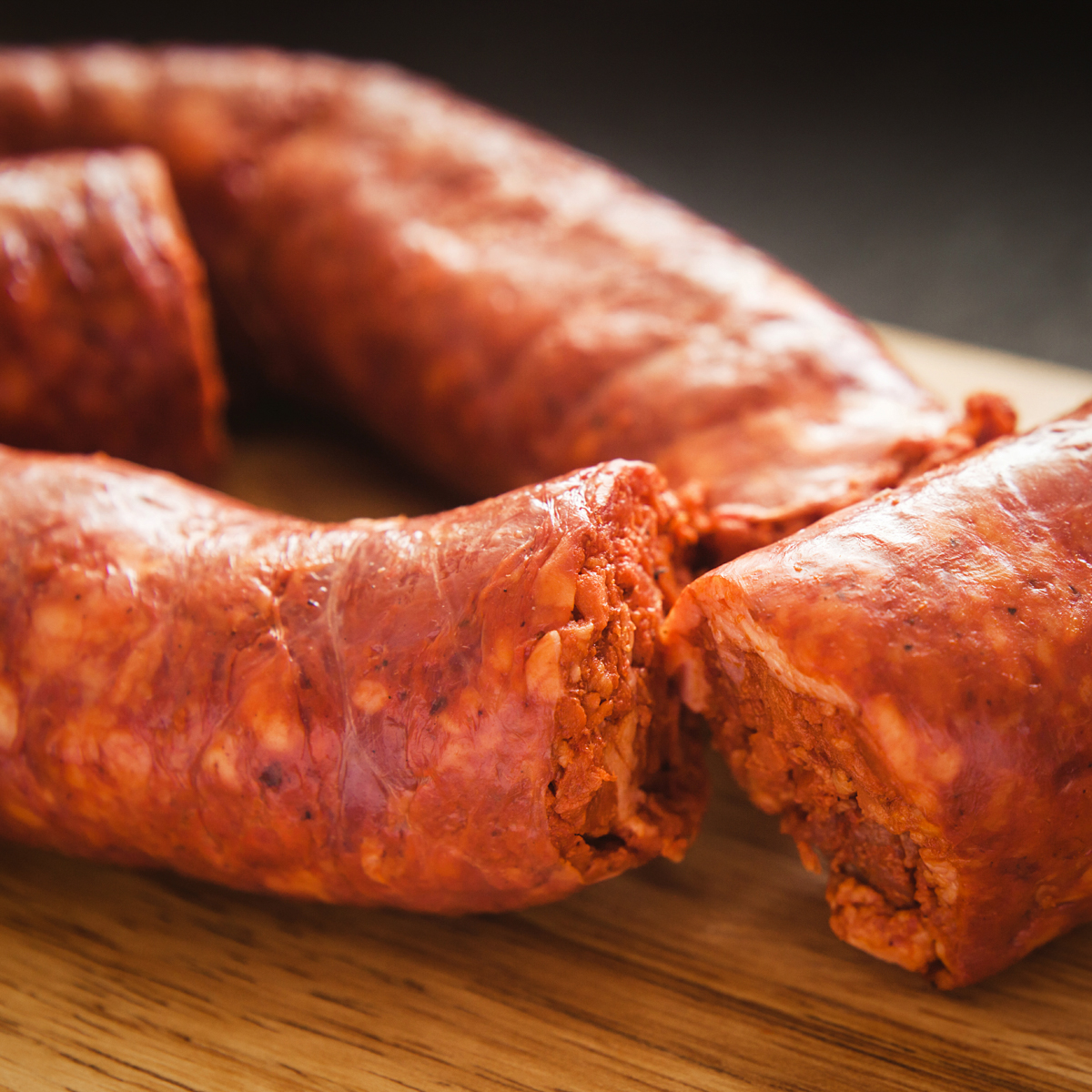 Remove the casing, if any, from the chorizo before cooking.