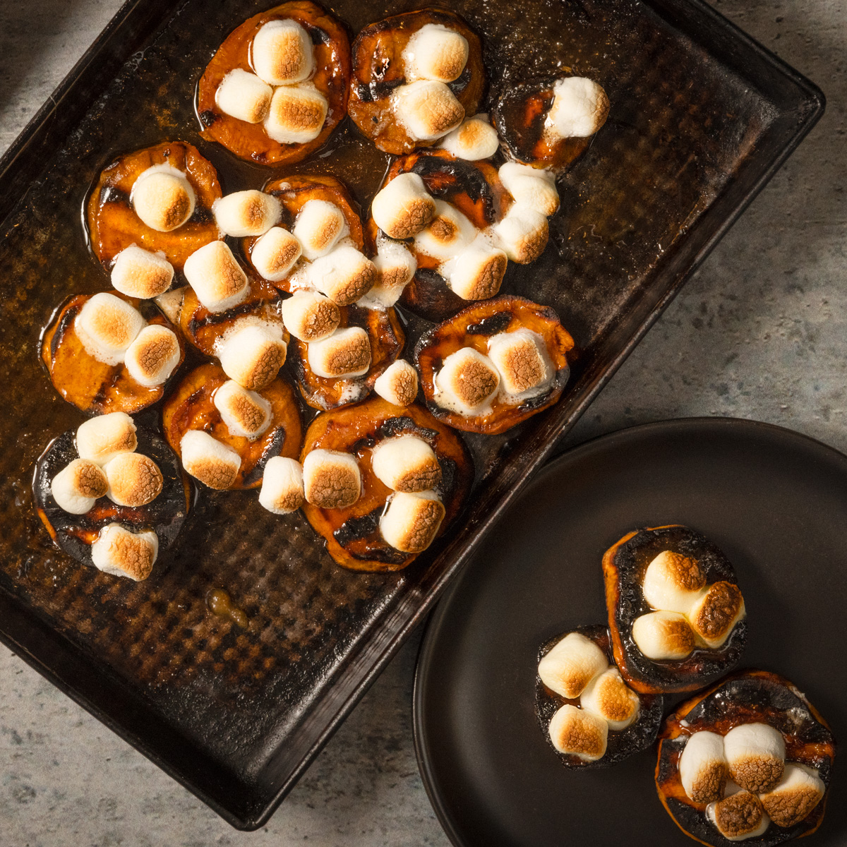 Grilled sweet potatoes.
