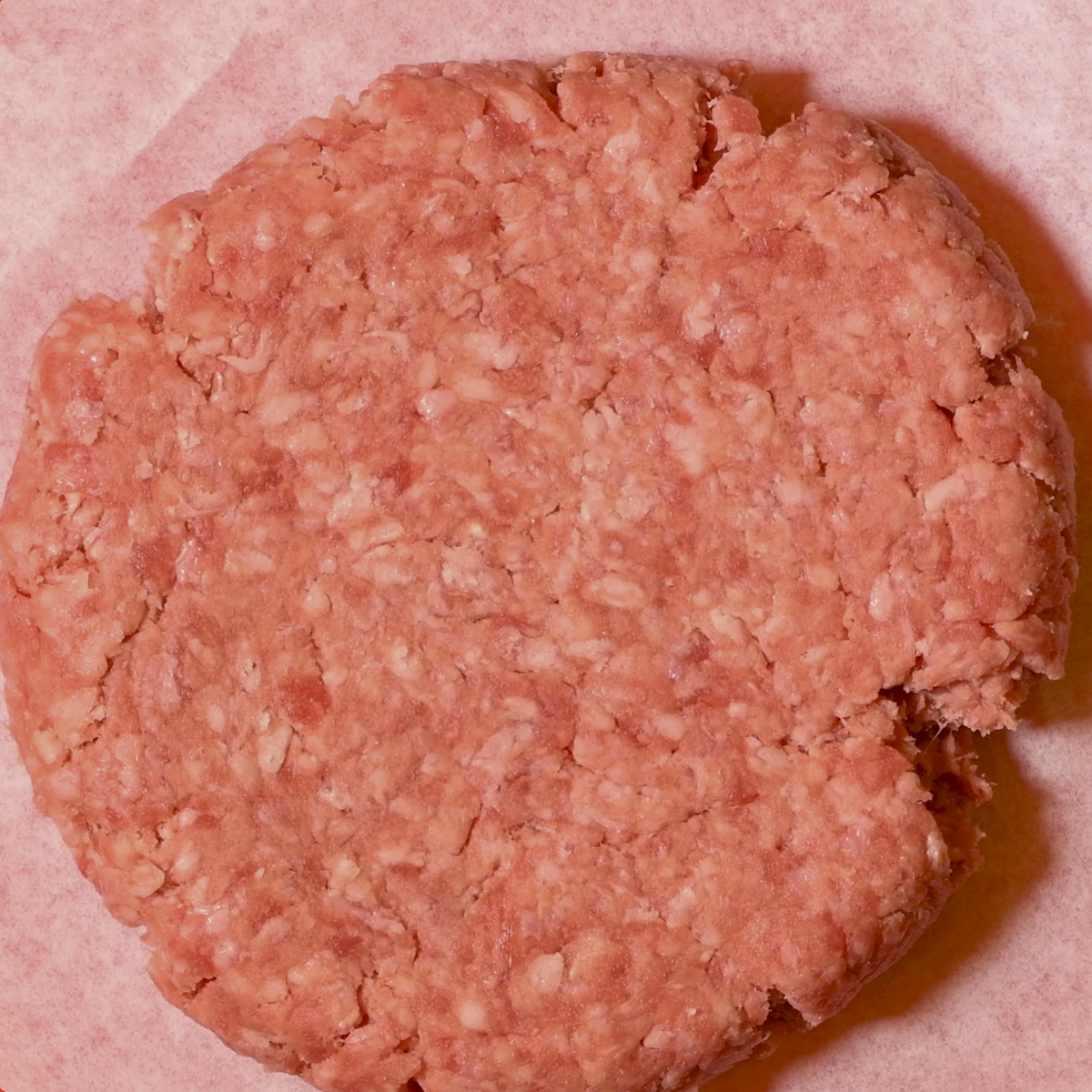 Half pound of freshly ground meat pressed into a 6" patty.