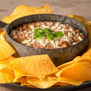 Kicked up Tex-Mex refried beans.