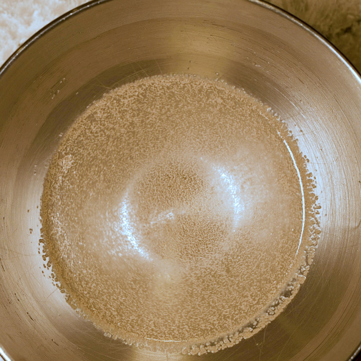 Let the yeast soak in warm water.
