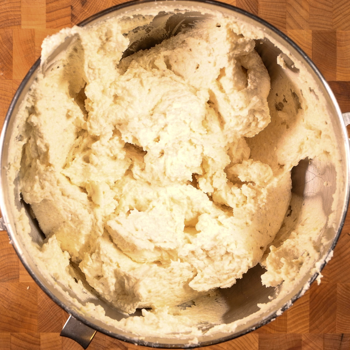 Make the masa dough in a stand mixer.