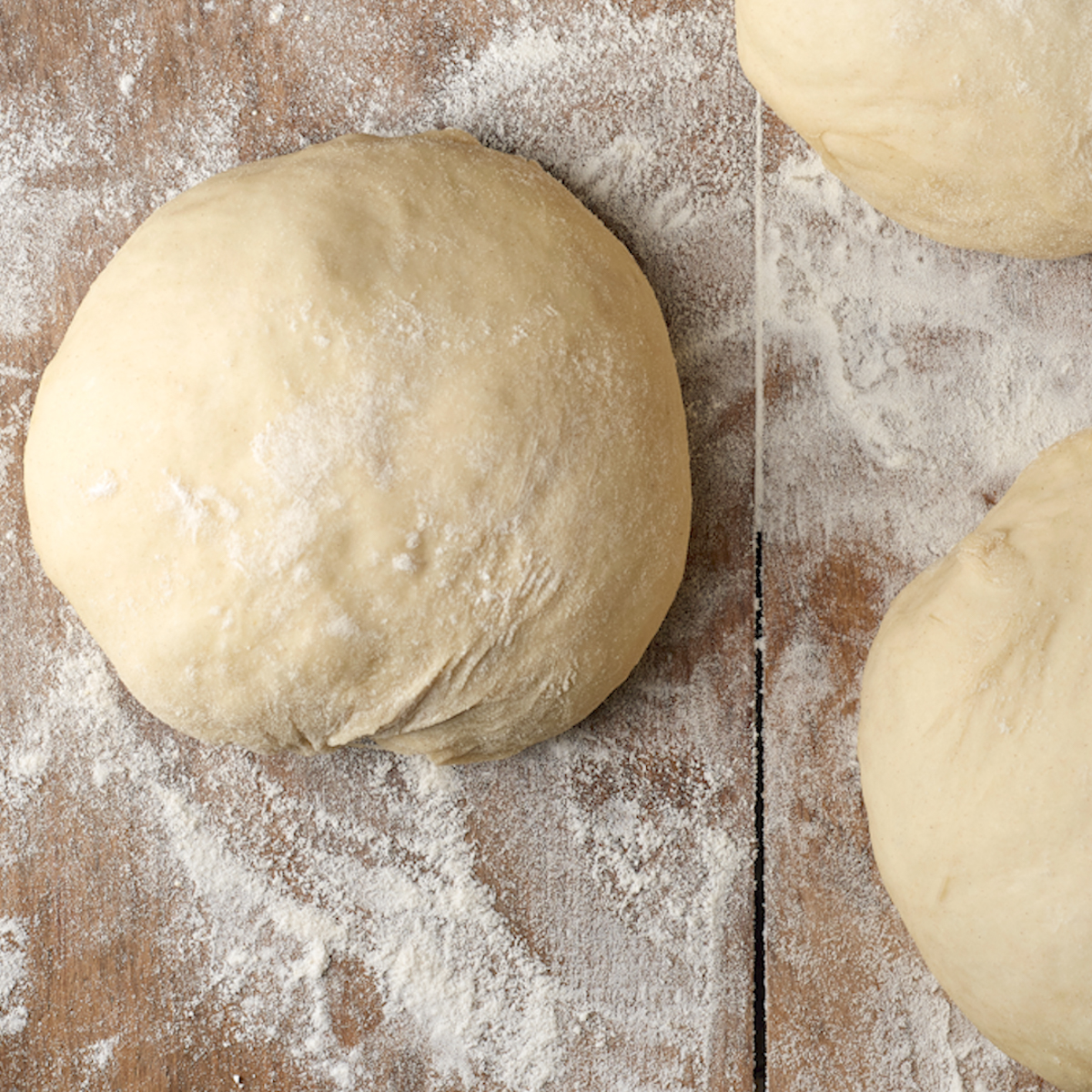 Raw pizza dough.