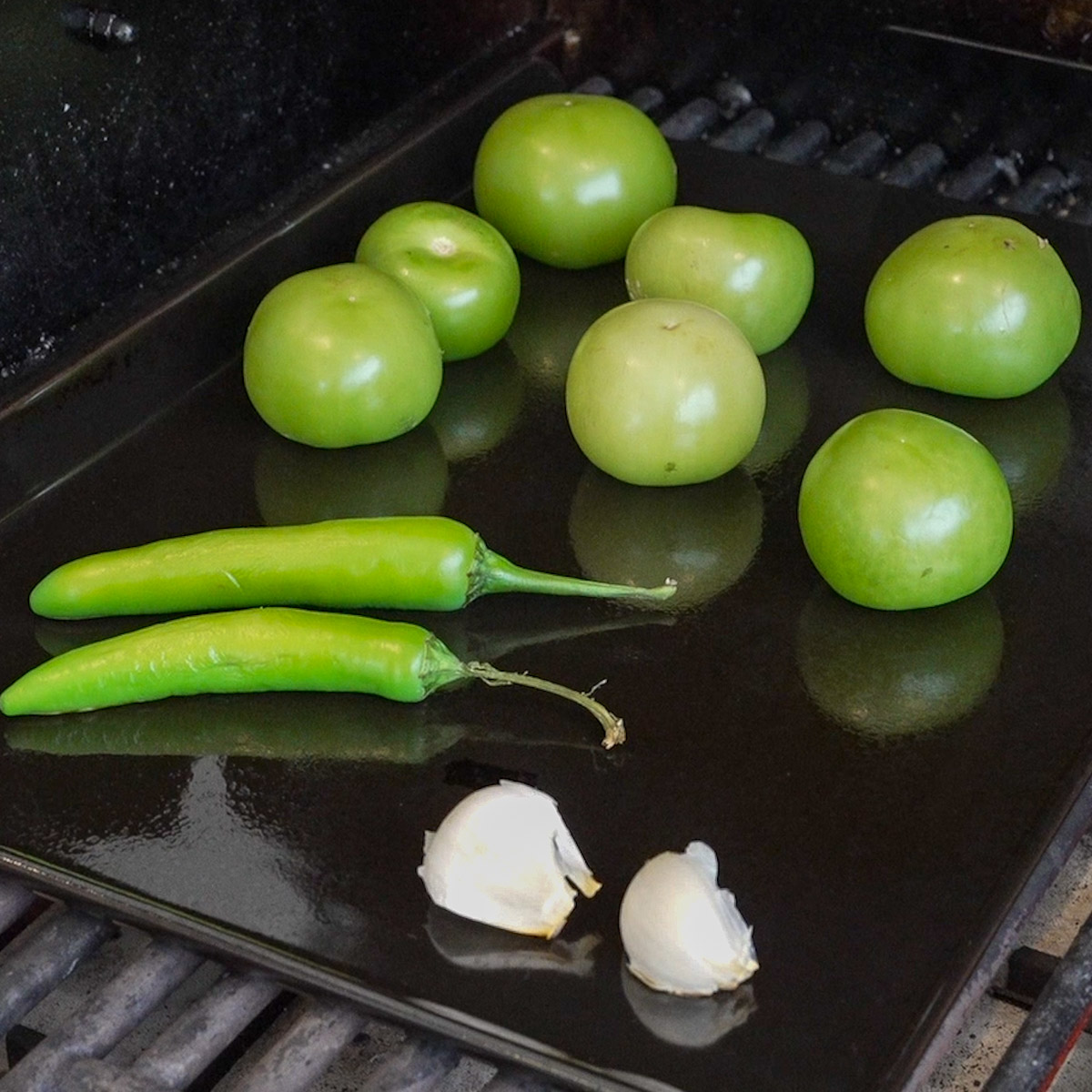 Roast the vegetables until slightly charred.