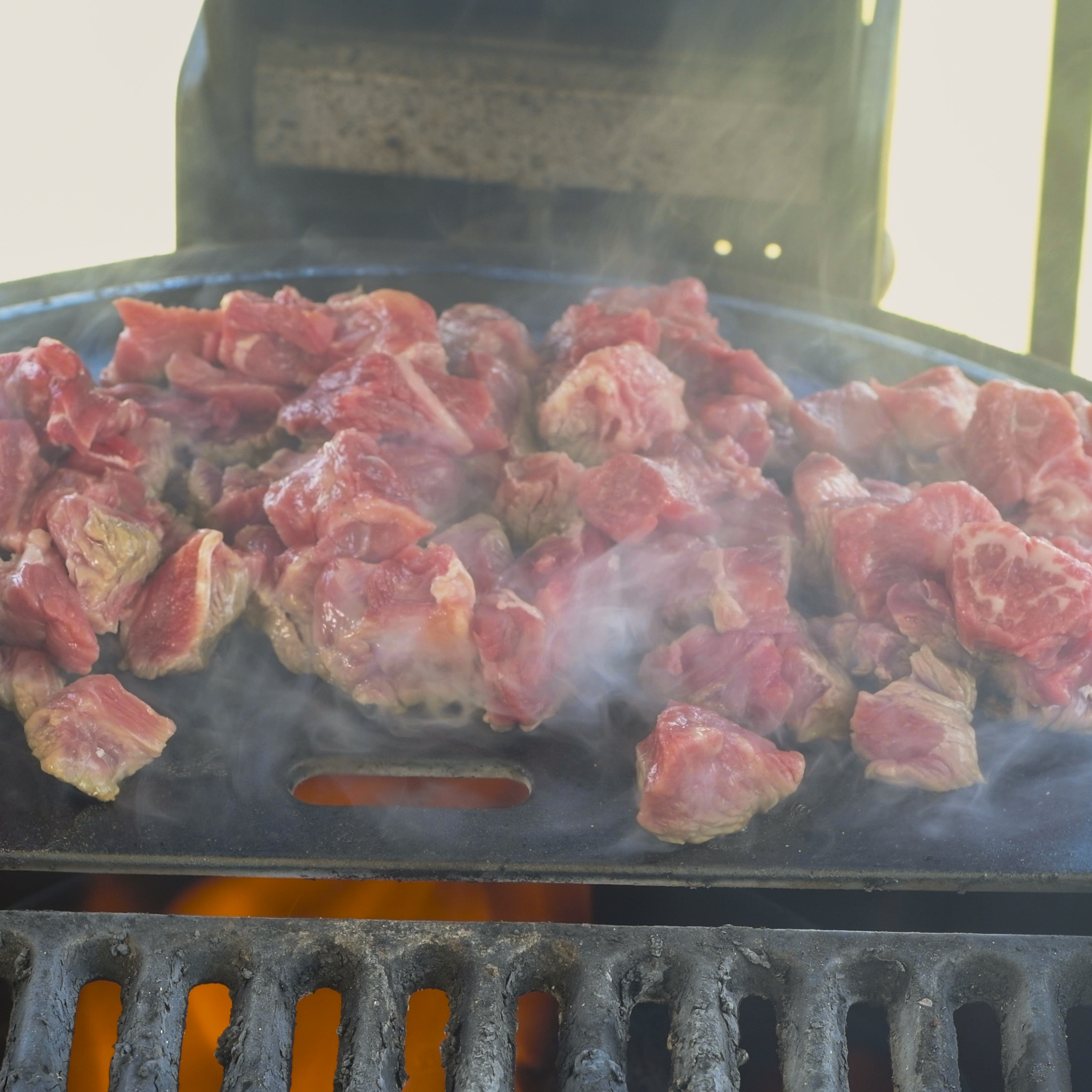 Sear the meat.
