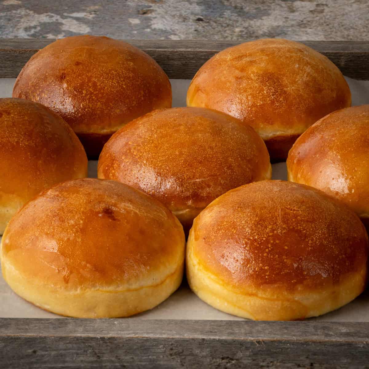 Tangzhong burger buns ready to serve.