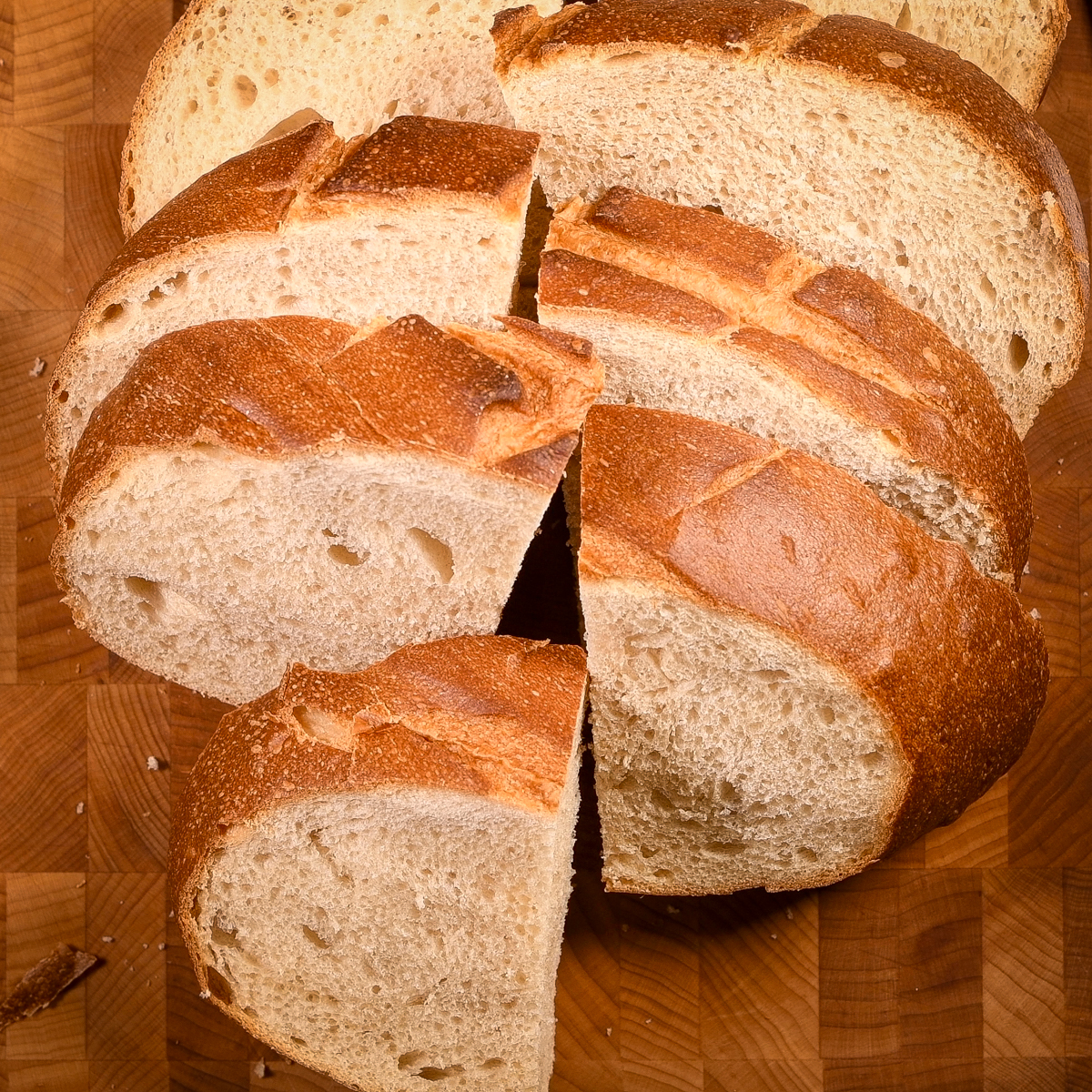 Cut the sourdough into 1-inch slices.